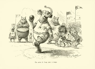 Detuvimos al Lobo justo a tiempo (litografía) de George Henry Thompson