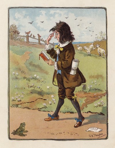 El poeta (litografía en color) de George Henry Thompson