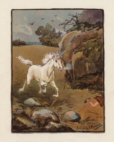 El Unicornio (litografía en color) de George Henry Thompson