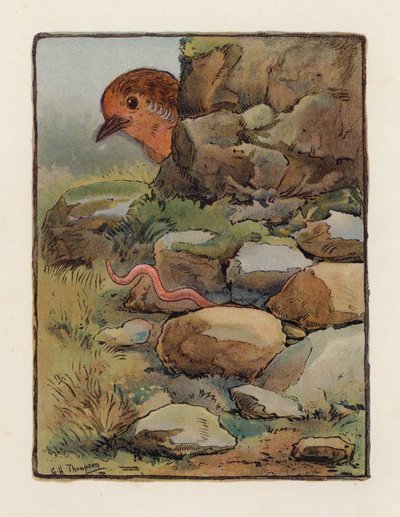 El gusano (litografía en color) de George Henry Thompson