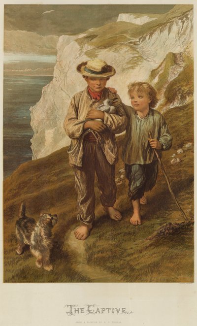 El Cautivo (cromolitografía) de George Housman Thomas