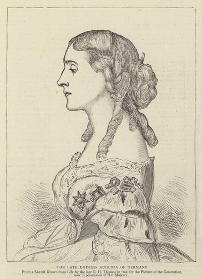 La difunta emperatriz Augusta de Alemania de George Housman Thomas