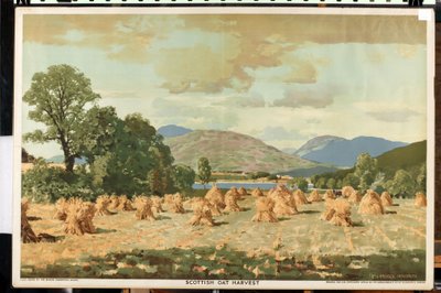 Scottish Oat Harvest, de la serie "Home Countries First" (litografía en color) de George Houston