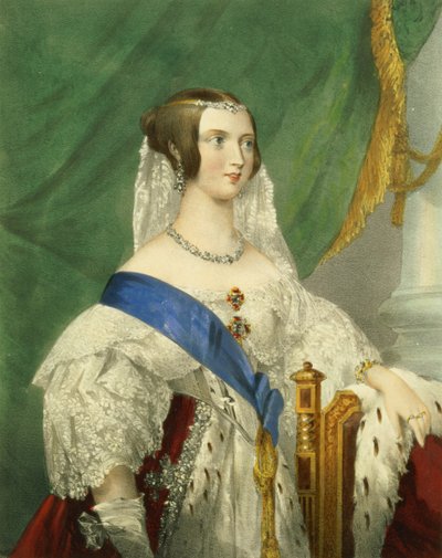 Su Majestad la Reina Victoria (1819-1901) grabado por James Henry Lynch (fl.1815-68) de George Howard