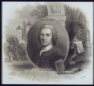 Retrato de Jean Jacques Rousseau (1712-78), grabado por William Finden (1787-1852) de George Howse
