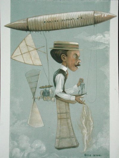 Alberto Santos-Dumont (1873-1932), ilustración de 