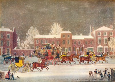 Aproximación a la Navidad, siglo XIX de George Hunt
