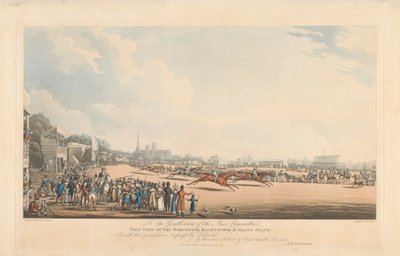 Vista del hipódromo y la tribuna de Worcester de George Hunt