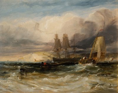 En el Támesis - Fuerte Tilbury, 1840 de George Hyde Chambers