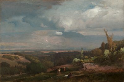 Tormenta aproximándose desde las colinas de Alban, 1871 de George Inness
