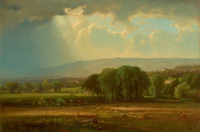 Escena de Cosecha en el Valle de Delaware de George Inness