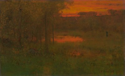 Paisaje, atardecer de George Inness