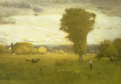 Prado Iluminado por el Sol de George Inness