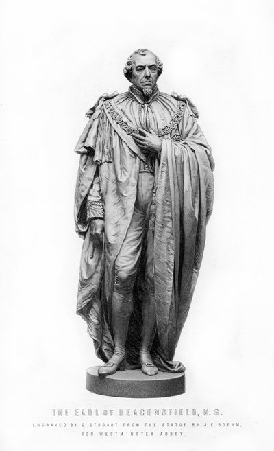 Benjamin Disraeli, 1er Conde de Beaconsfield, estadista y figura literaria inglesa, 1881 de George J. Stodart