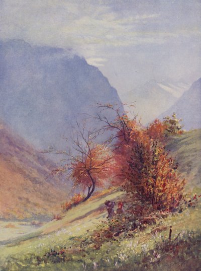 Otoño en Alpland (litografia en color) de George Jackson Flemwell