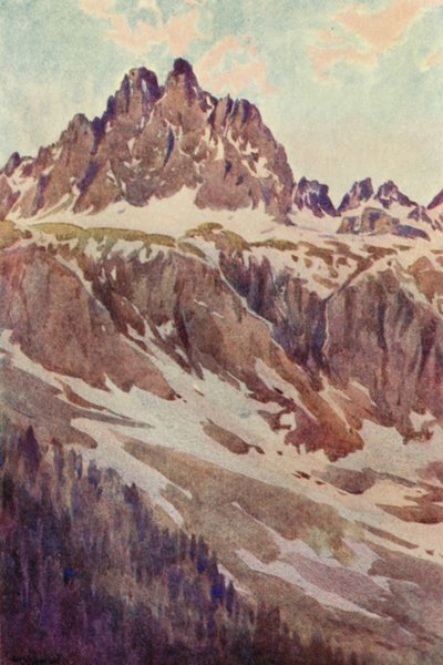 Las Aiguilles Rouges, una tarde de mayo de George Jackson Flemwell