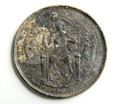 Prueba de fundición para una moneda de George James Frampton