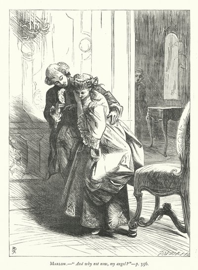 Ilustración para Ella se rebaja para conquistar (grabado) de George John Pinwell