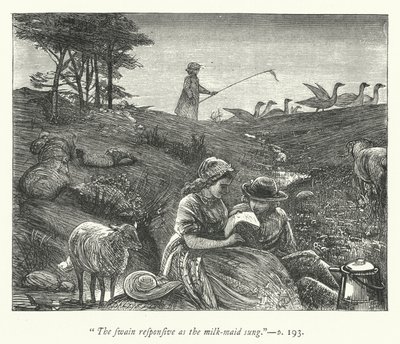 Ilustración para The Deserted Village de George John Pinwell