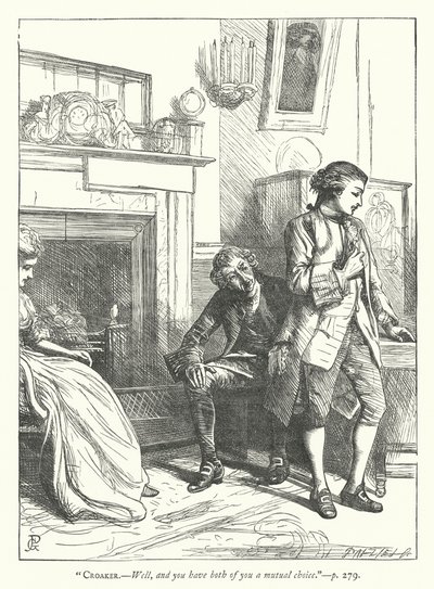 Ilustración para The Good-Natured Man de George John Pinwell