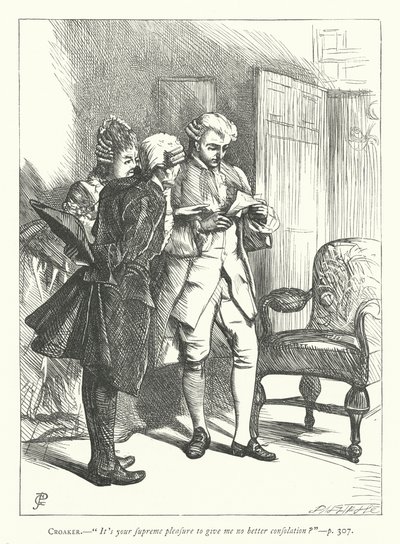 Ilustración para The Good-Natured Man de George John Pinwell