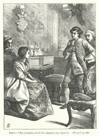 Ilustración para The Good-Natured Man de George John Pinwell