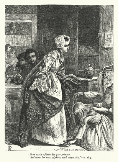 Ilustración para El Viajero (grabado) de George John Pinwell