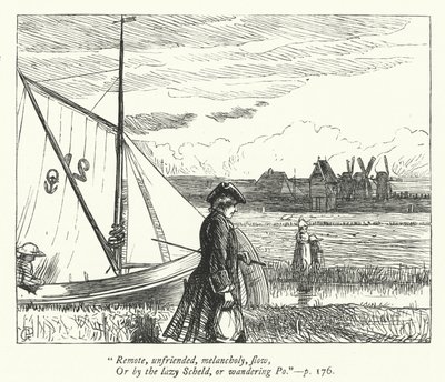 Ilustración para El viajero (grabado) de George John Pinwell