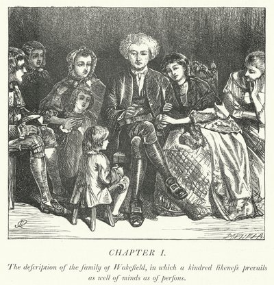 Ilustración para The Vicar of Wakefield de George John Pinwell