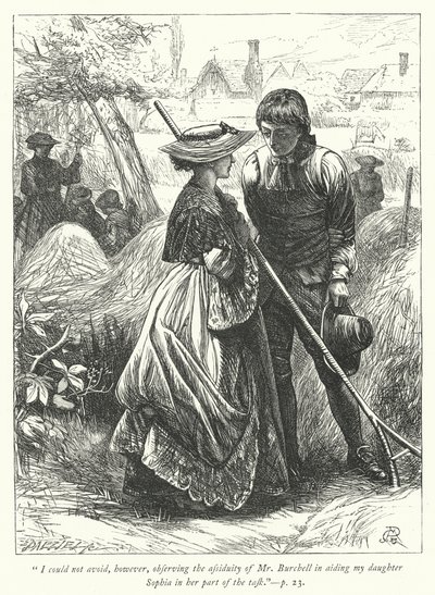 Ilustración para The Vicar of Wakefield de George John Pinwell