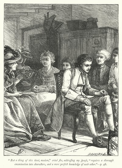 Ilustración para The Vicar of Wakefield de George John Pinwell