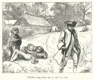 Ilustración para The Vicar of Wakefield de George John Pinwell