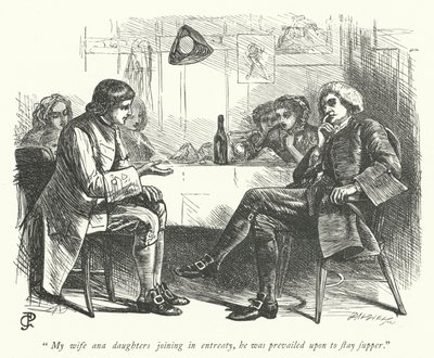 Ilustración para The Vicar of Wakefield de George John Pinwell