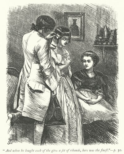 Ilustración para The Vicar of Wakefield de George John Pinwell