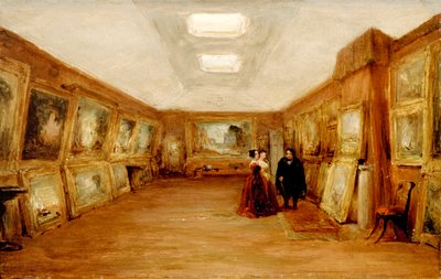 Interior de la Galería de Turner: el Artista mostrando sus Obras, post 1851 de George Jones