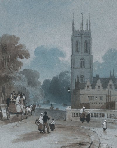 Torre y puente de Magdalen, Oxford de George Jones