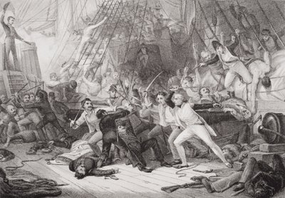 Nelson abordando el San Josef en la Batalla de San Vicente, 14 de febrero de 1797, de 