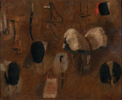 Estudios de pertrechos militares: estudio para "La batalla de Waterloo de George Jones