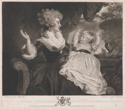 Su Gracia la Duquesa de Devonshire, y la Honorable Lady Georgiana Cavendish de George Keating