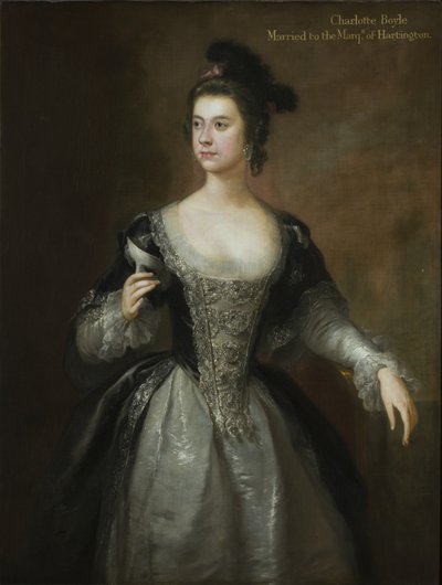Retrato de Lady Charlotte Boyle, Baronesa Clifford y Marquesa de Hartington de George Knapton