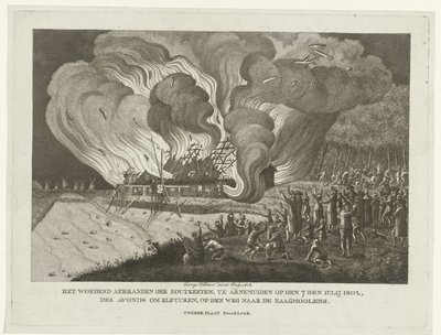 Incendio en la cadena de sal de Arnemuiden, 7 de julio de 1802 de George Kockers