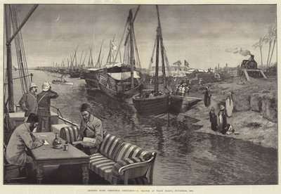 Enviando saludos navideños a casa, un boceto en Wady Halfa, noviembre de 1884 de George L. Seymour