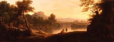 Un Paisaje Pastoral con Pastores y sus Rebaños de George Lambert