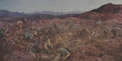 La carga de la 3ª Brigada de Caballería Ligera en el Nek, 7 de agosto de 1915 de George Lambert