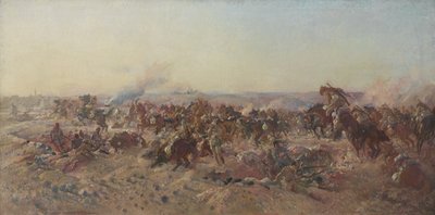 La carga de la caballería ligera australiana en Beersheba de George Lambert