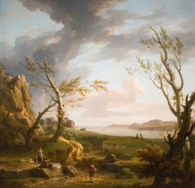 La boca de un estuario, 1760 de George Lambert
