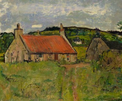 Una Cabaña en Fife, c.1920s de George Leslie Hunter