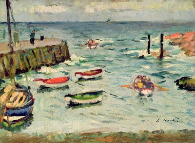 Un día de verano, Largo (óleo sobre panel) de George Leslie Hunter