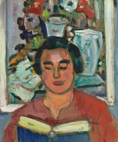 Pintura y libro de George Leslie Hunter