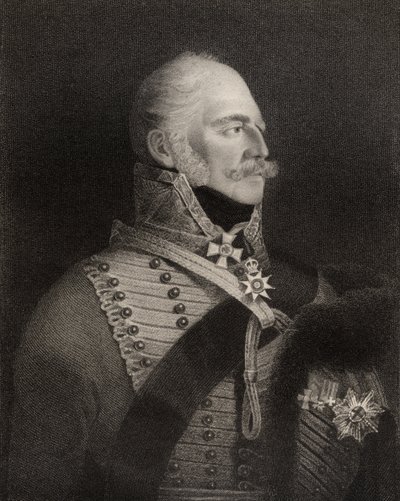 Príncipe Ernesto Augusto, Duque de Cumberland y Rey de Hannover, grabado por H.R. Cook, de 